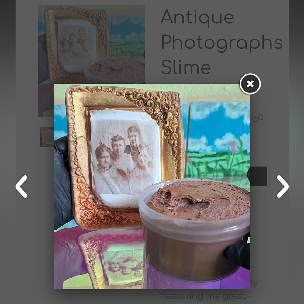 East Bay Slimes Antique Photograph Wood Glue Jelly Golden Shimmer Slime